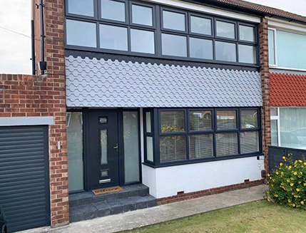 Grey upvc front door acklam