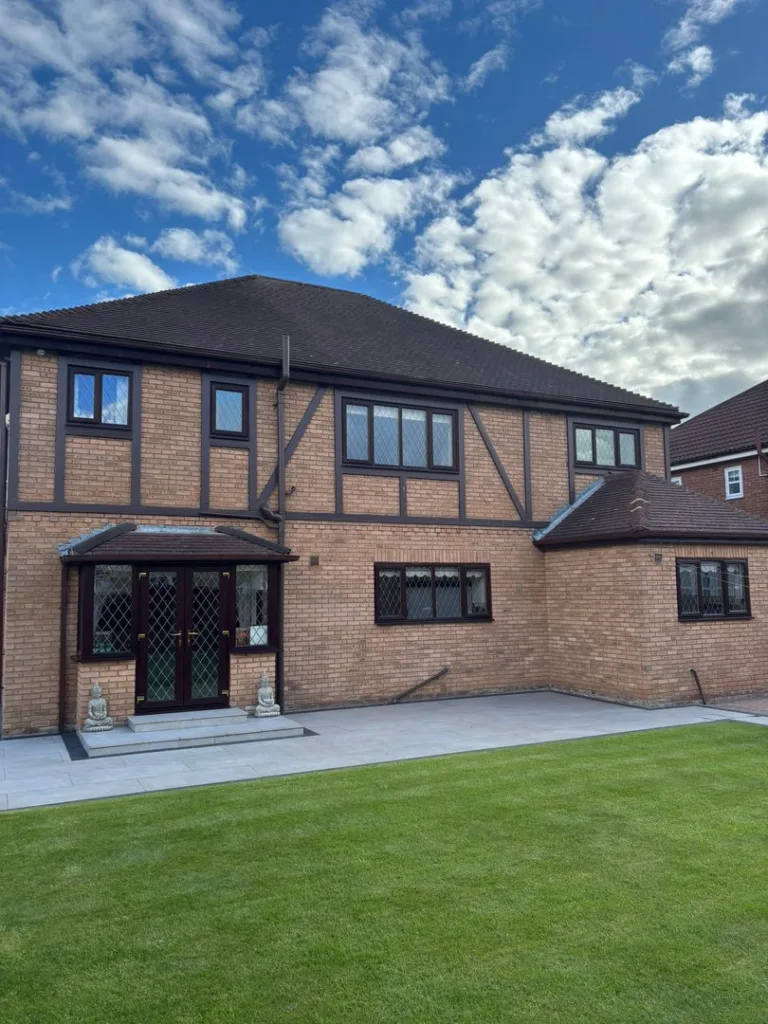 Rosewood windows & diamond leaded glass, ingleby barwick installed in ingleby barwick