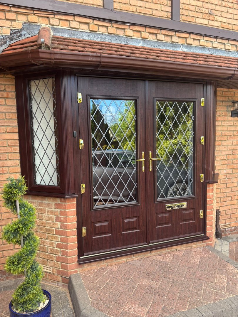Rosewood windows & diamond leaded glass, ingleby barwick by endeavour windows
