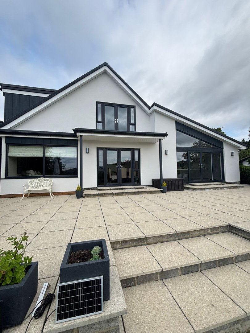 Anthracite grey full house, north yorkshire moors by endeavour windows