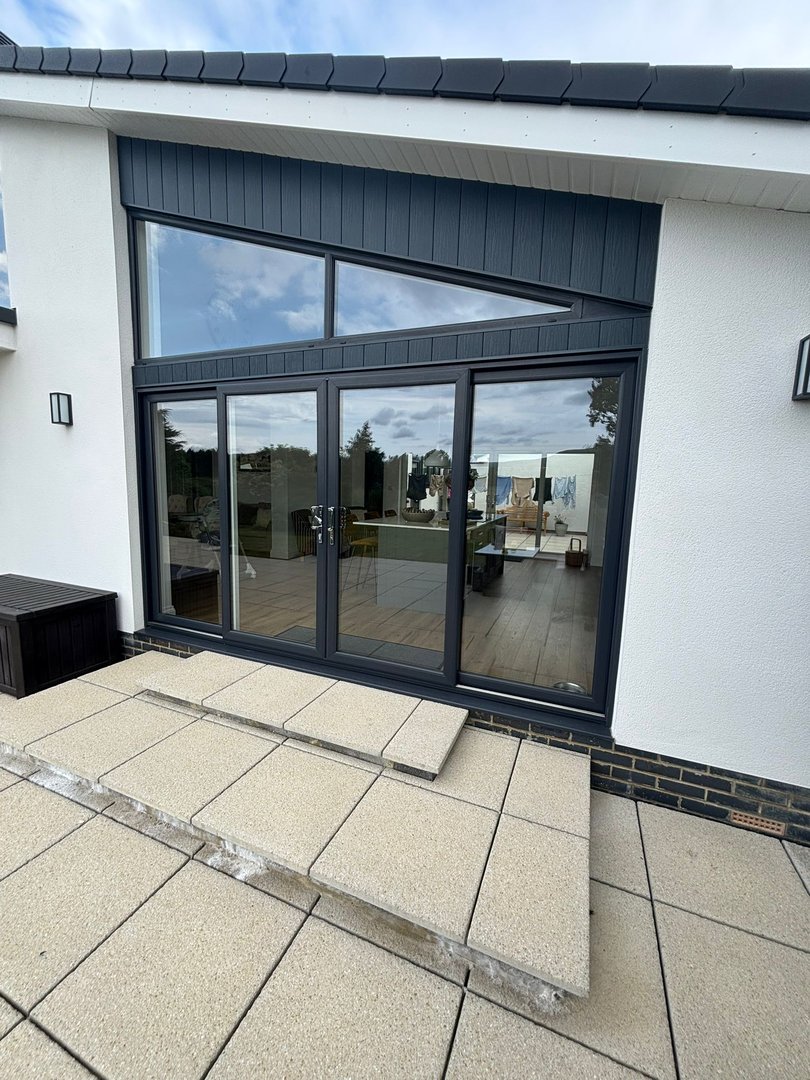 Anthracite grey full house, north yorkshire moors by endeavour windows