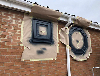 Architectural spraying for upvc windows and doors