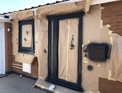 Architectural spraying colour finish