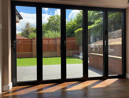 Bi-fold doors fitted to a rear entrance in teesside